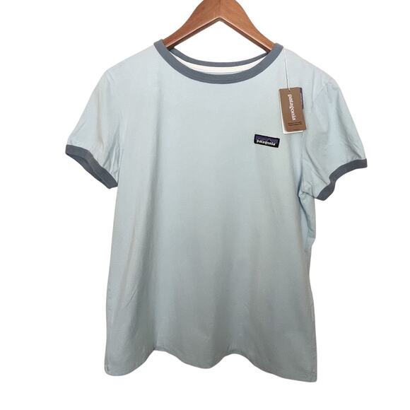 NWT Patagonia Organic Cotton T-Shirt Women’s Sz Medium Blue - Picture 1 of 6